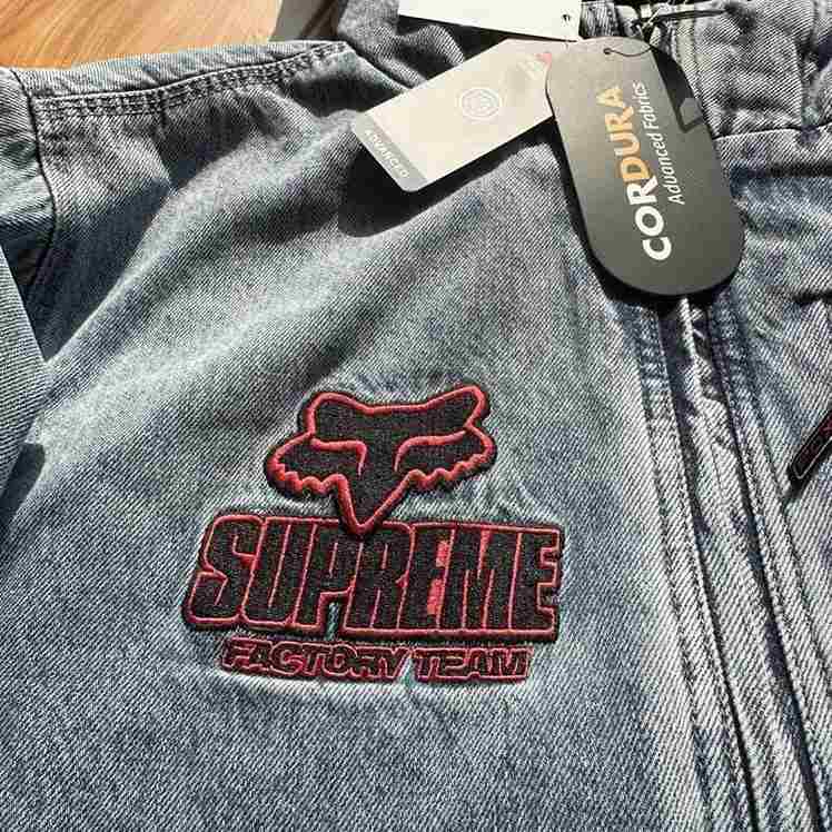 Jaqueta Supreme x Fox Racing Hooded Work Denim