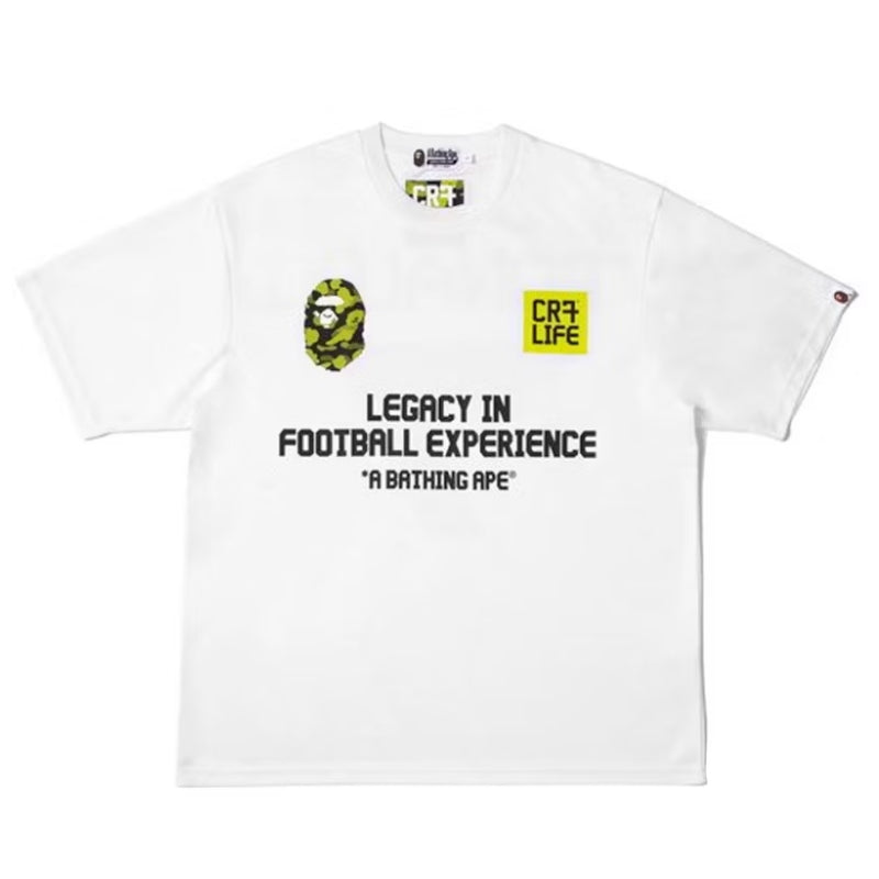 Camiseta BAPE x CR7Life Ronaldo 7 Branca