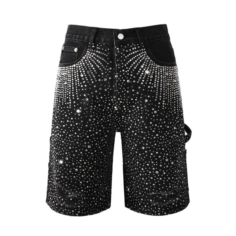 Bermuda Purple Brand Jeans Crystal Black