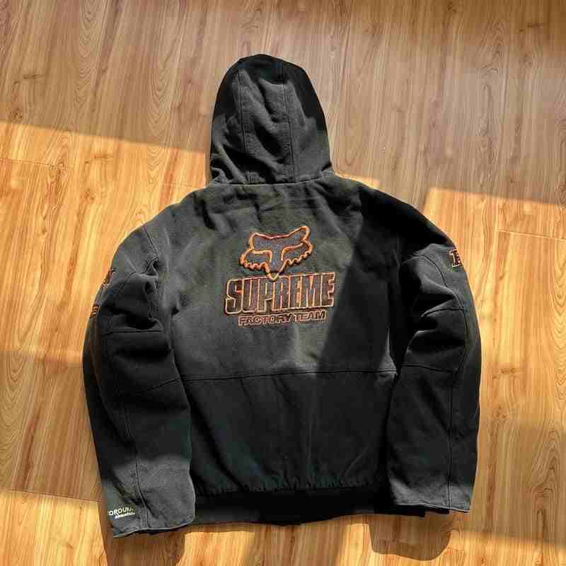Jaqueta Supreme x Fox Racing Hooded Work Black