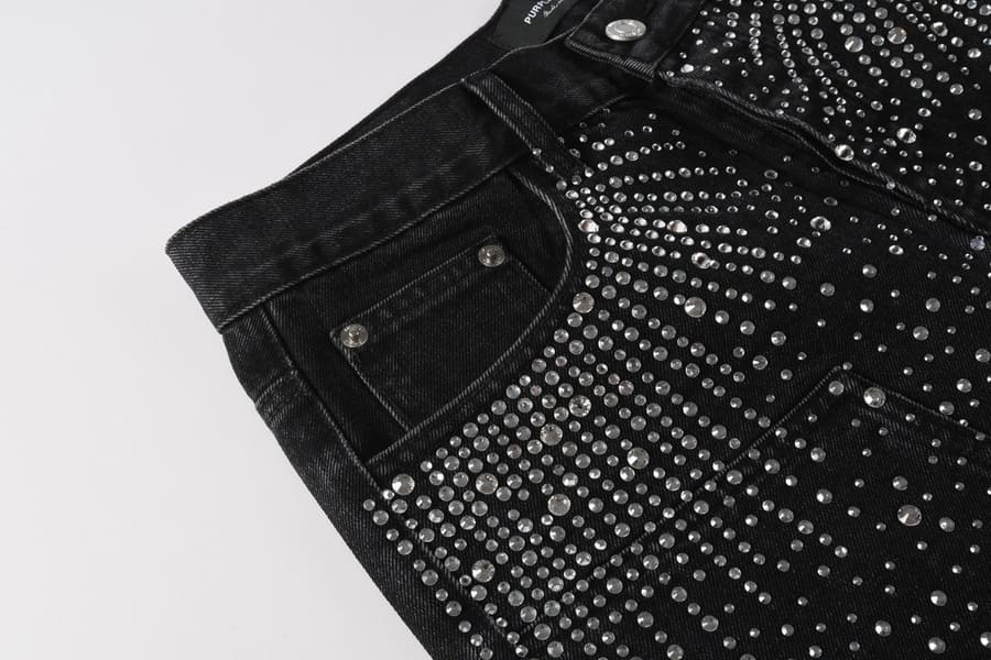 Bermuda Purple Brand Jeans Crystal Black