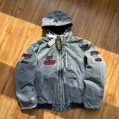 Jaqueta Supreme x Fox Racing Hooded Work Denim