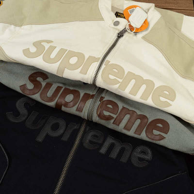 Jaqueta Supreme x Vanson Leathers Cordura White Cream