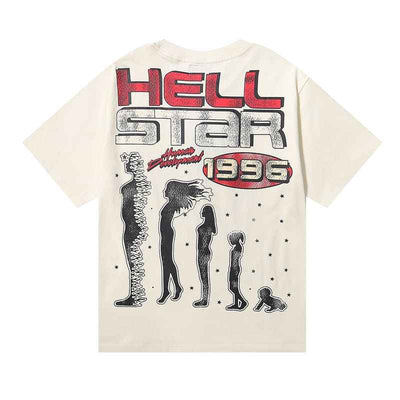 Camiseta Hellstar Human Development White Cream