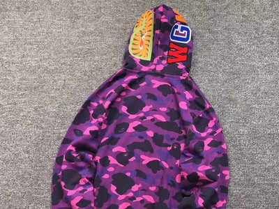 Moletom Bape Shark ABC Camo Roxo