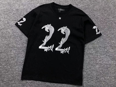 Camiseta Amiri 22 Logo-Print White Black
