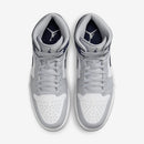Tênis Jordan 1 Mid Wolf Grey Midnight Navy