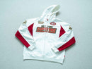 Moletom Supreme Football Zip Up Hooded White Red