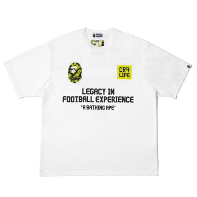 Camiseta BAPE x CR7Life Ronaldo 7 Branca