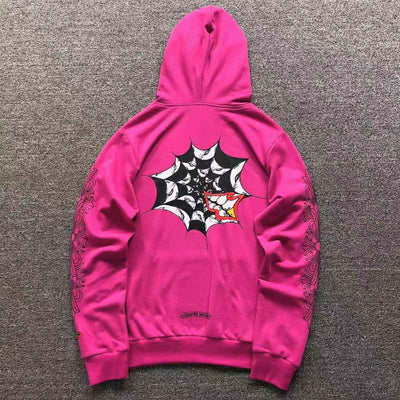 Moletom Chrome Hearts x Matty Boy Spider Web Rosa