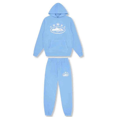 Conjunto Moletom Corteiz 5 Starz Alcatraz Azul
