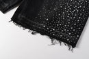 Bermuda Purple Brand Jeans Diamonds Black