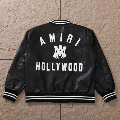 Jaqueta Amiri MA Hollywood bomber Leather Black