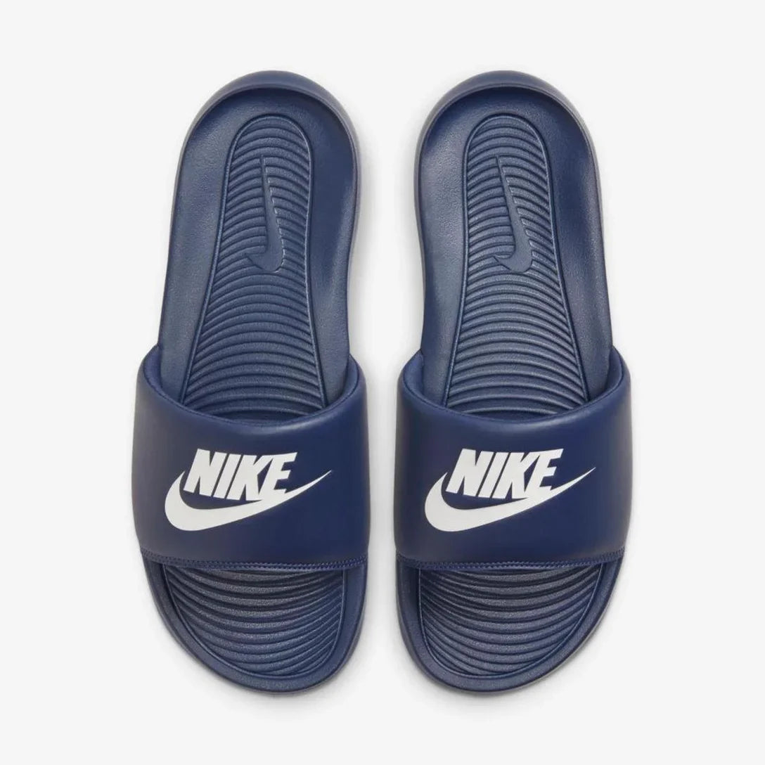 Chinelo Victori - Slide - Azul Escuro e Branco