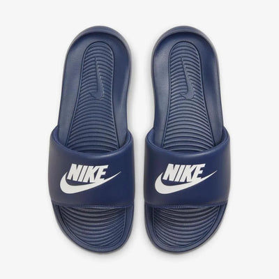 Chinelo Victori - Slide - Azul Escuro e Branco