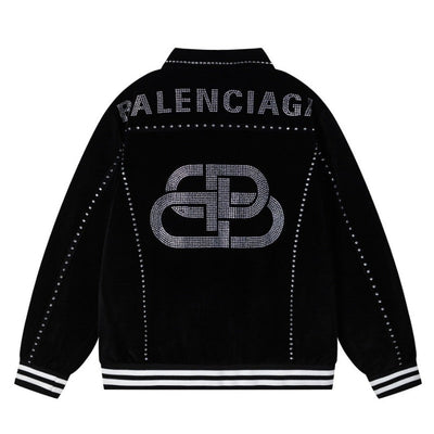 Jaqueta Balenciaga Silver Studs Preta