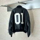 Jaqueta Balenciaga Basketball Bomber Leather Black