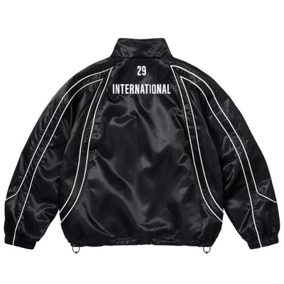 Jaqueta Supreme Satin Piping Pullover Black
