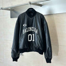 Jaqueta Balenciaga Basketball Bomber Leather Black