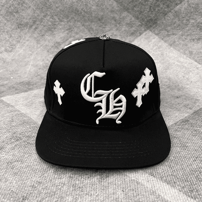 Boné Chrome Hearts Cross Patch Preto