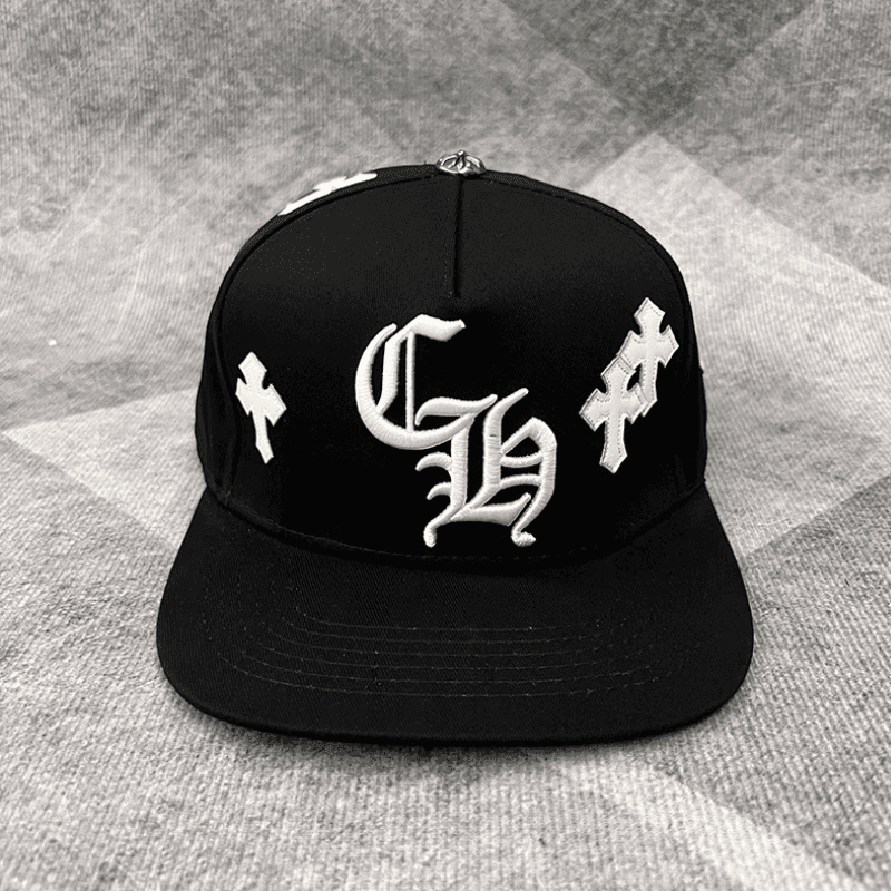 Boné Chrome Hearts Cross Patch Preto