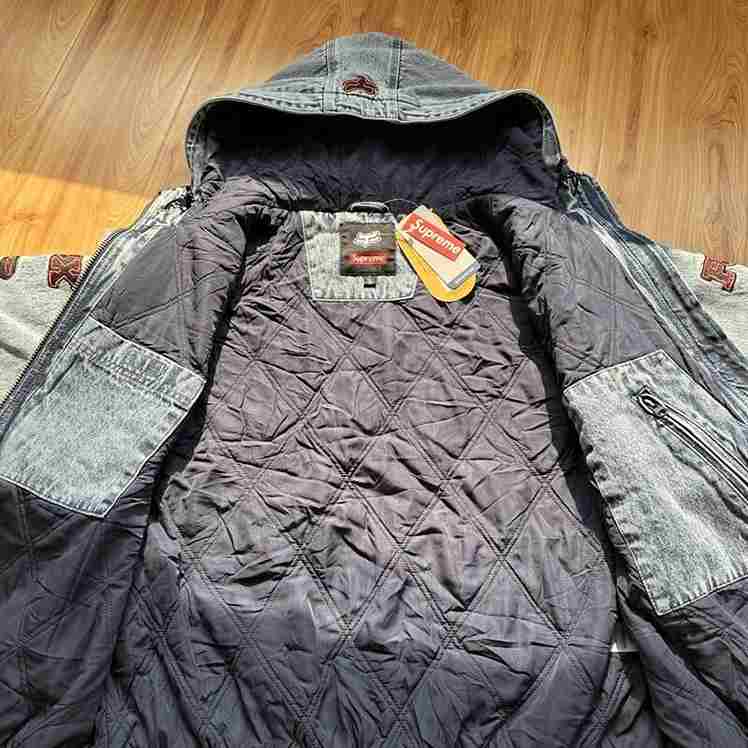 Jaqueta Supreme x Fox Racing Hooded Work Denim