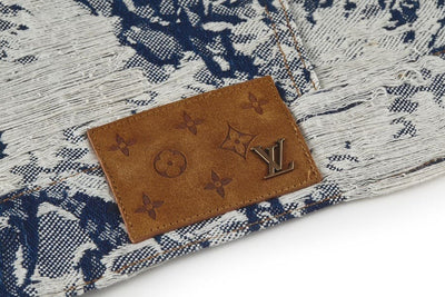 Pronta Entrega - Jaqueta Louis Vuitton Distressed Floral Denim