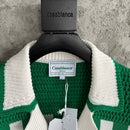 Conjunto Casablanca Crochê Branco/Verde
