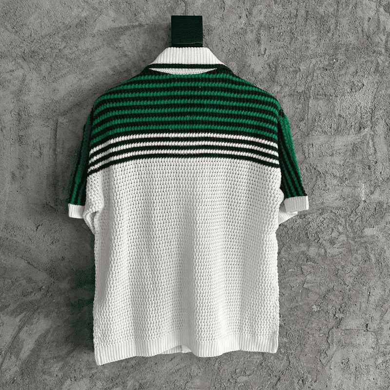 Conjunto Casablanca Crochê Verde/Branco
