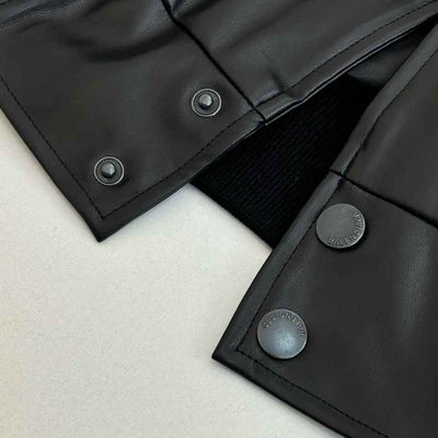 Jaqueta Balenciaga Basketball Bomber Leather Black