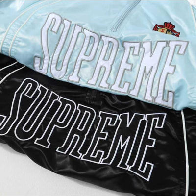 Jaqueta Supreme Satin Piping Pullover Light Blue