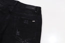 Calça Amiri Distressed Varsity Logo Jeans