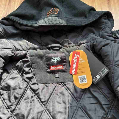 Jaqueta Supreme x Fox Racing Hooded Work Black