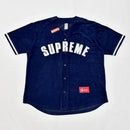 Camiseta Supreme Ultrasuede Mesh Baseball Azul