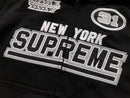 Moletom Supreme Football Zip Up Hooded Black