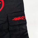 Calça Minus Two Cargo Preto/Vermelha