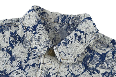 Pronta Entrega - Jaqueta Louis Vuitton Distressed Floral Denim