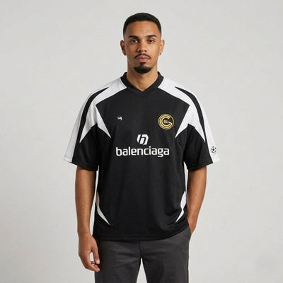 Camiseta Balenciaga Soccer T-Shirt 'BlackWhite'