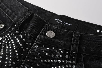 Bermuda Purple Brand Jeans Crystal Black