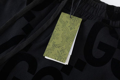 Bermuda Moletom Gucci GG Logo Preto
