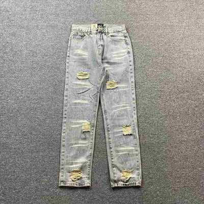 Calça Hellstar Torn Jeans Logo