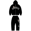 Conjunto Corteiz Arch Shield Zip Black