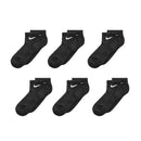 Meias Nike Everyday Cushioned Ankle Socks 6 Pares Preto