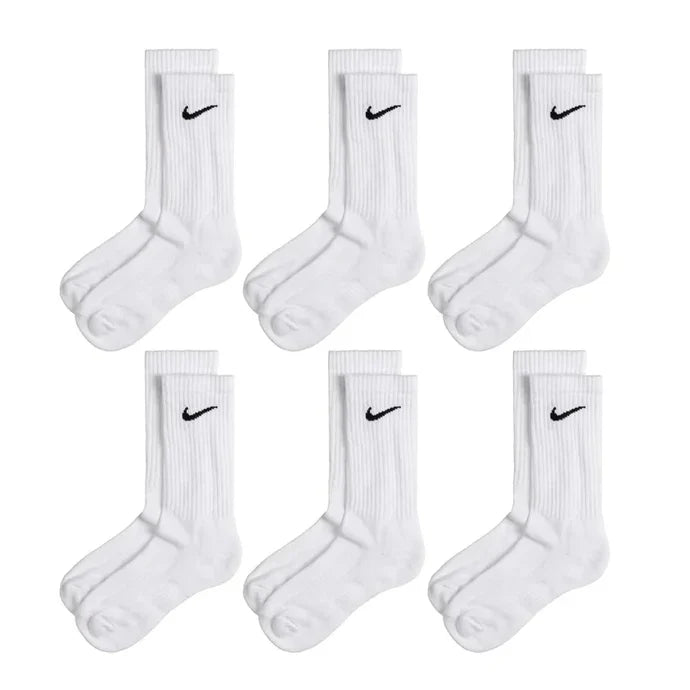 Meias Nike Everyday Cushioned Crew Socks 6 Pares Branco
