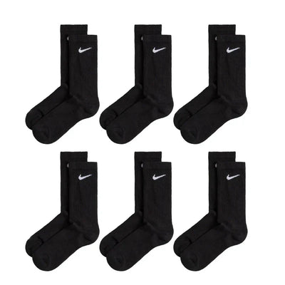 Meias Nike Everyday Cushioned Crew Socks 6 Pares Preto
