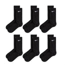 Meias Nike Everyday Cushioned Crew Socks 6 Pares Preto