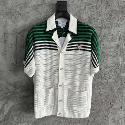 Conjunto Casablanca Crochê Verde/Branco