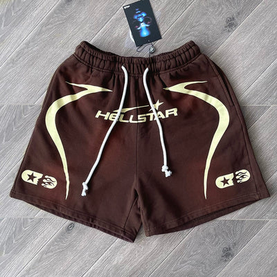 Hellstar Warm Up Shorts Brown