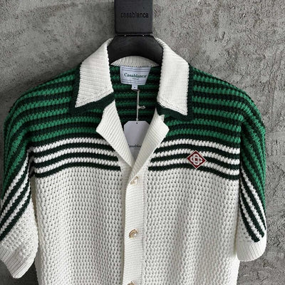 Conjunto Casablanca Crochê Verde/Branco