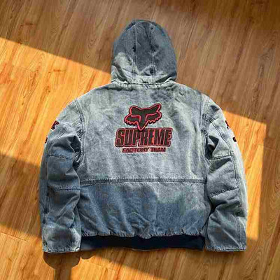 Jaqueta Supreme x Fox Racing Hooded Work Denim